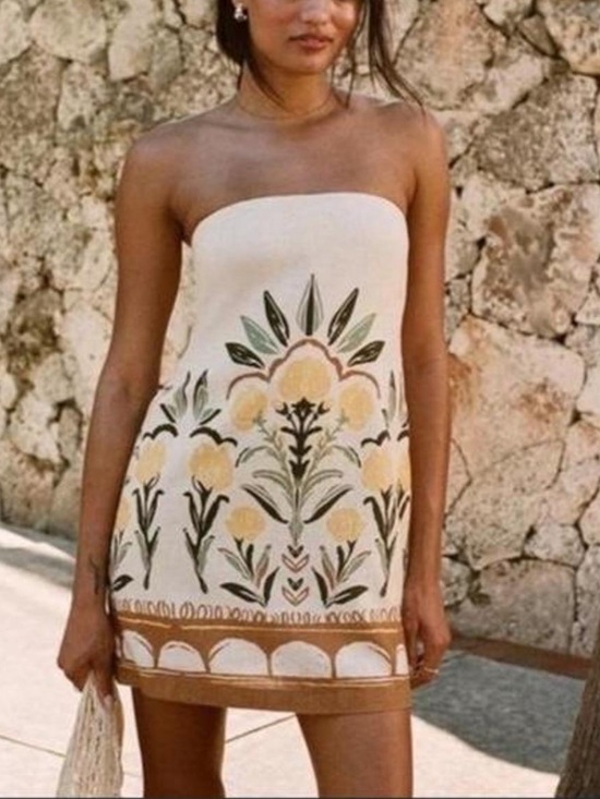Abercrombie & Fitch Dresses & Skirts - Abercrombie & Fitch Strapless Linen Mini Dress